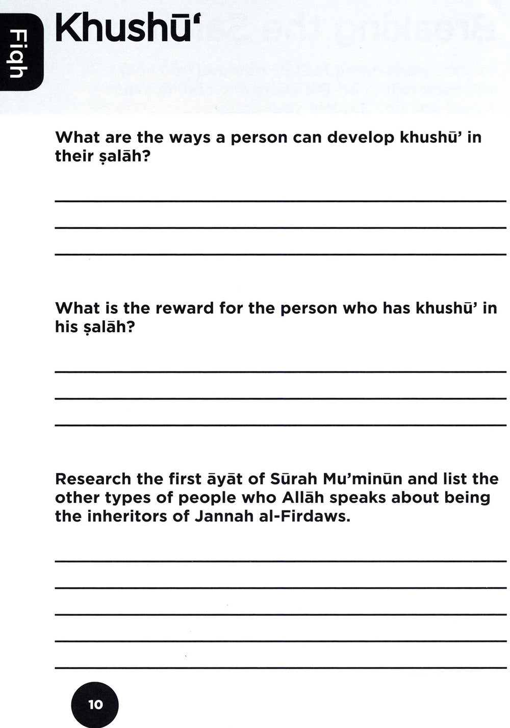An Nasihah Islamic Curriculum Workbook Level 8