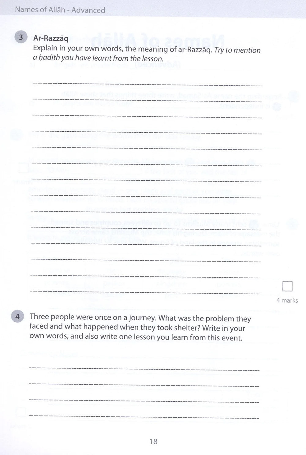 Safar Islamic Studies Workbook Level 3