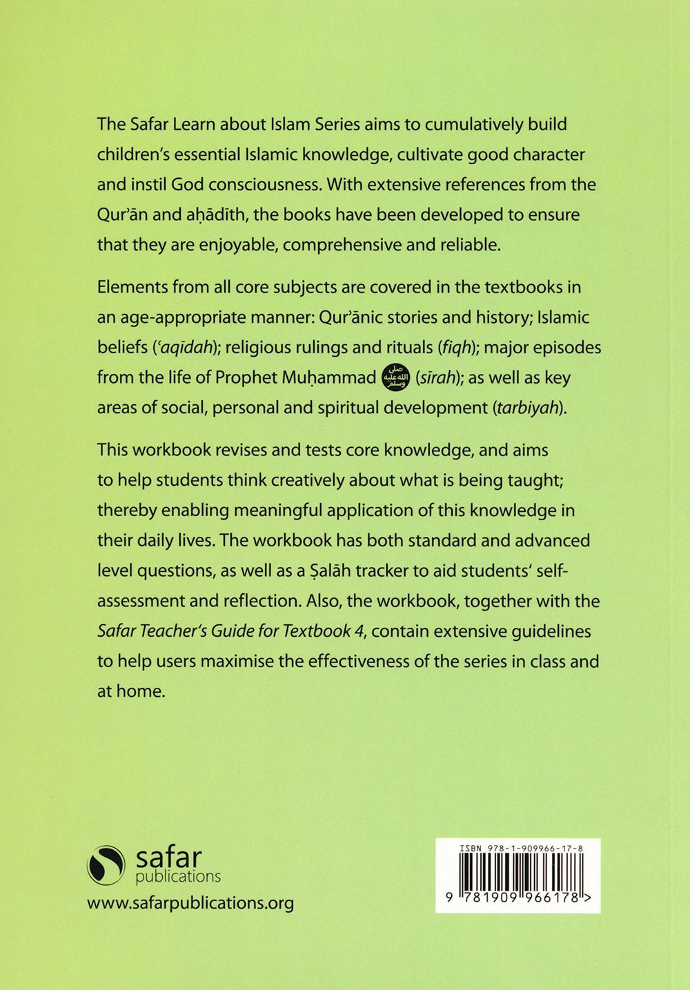 Safar Islamic Studies Workbook Level 4