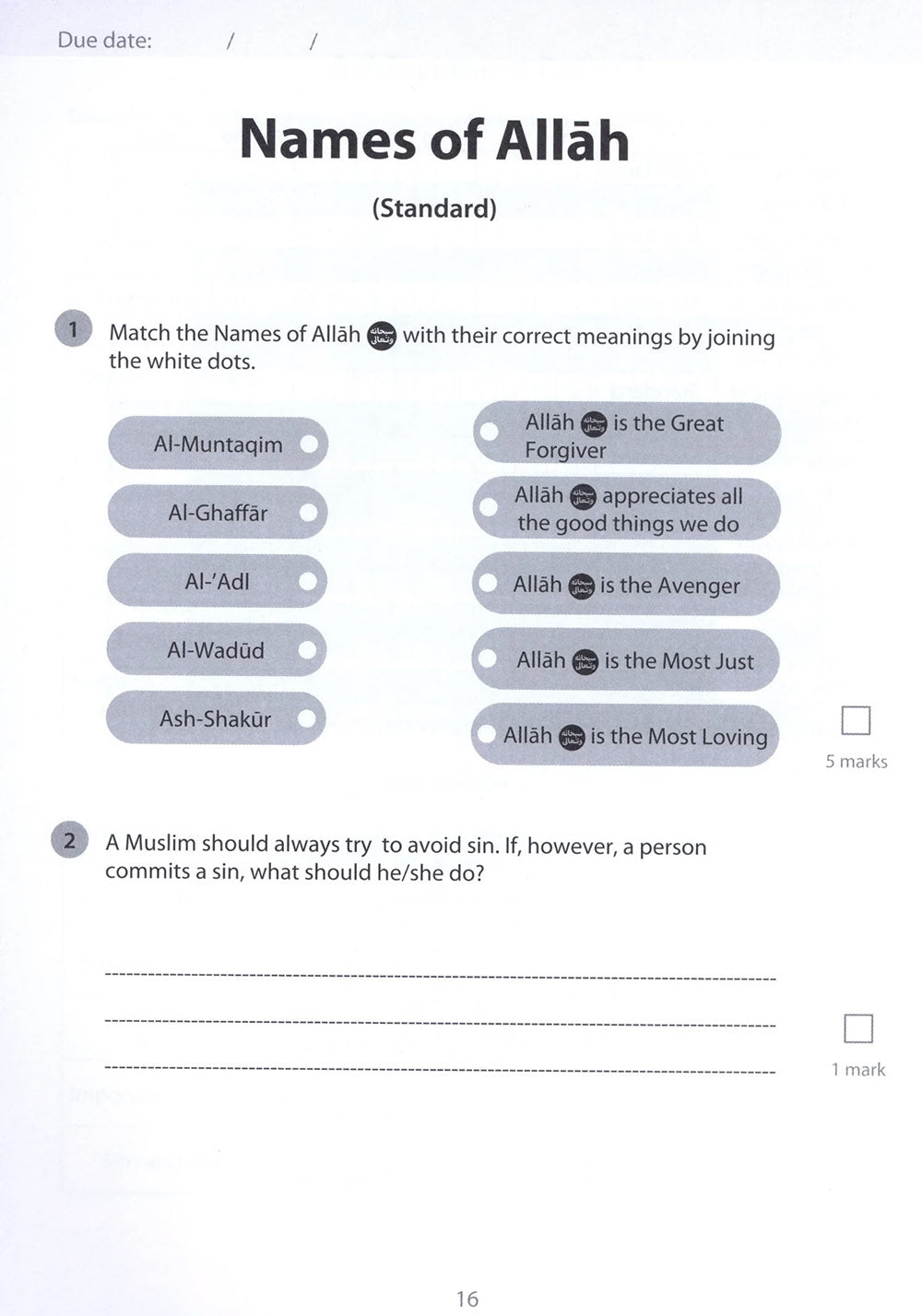 Safar Islamic Studies Workbook Level 4