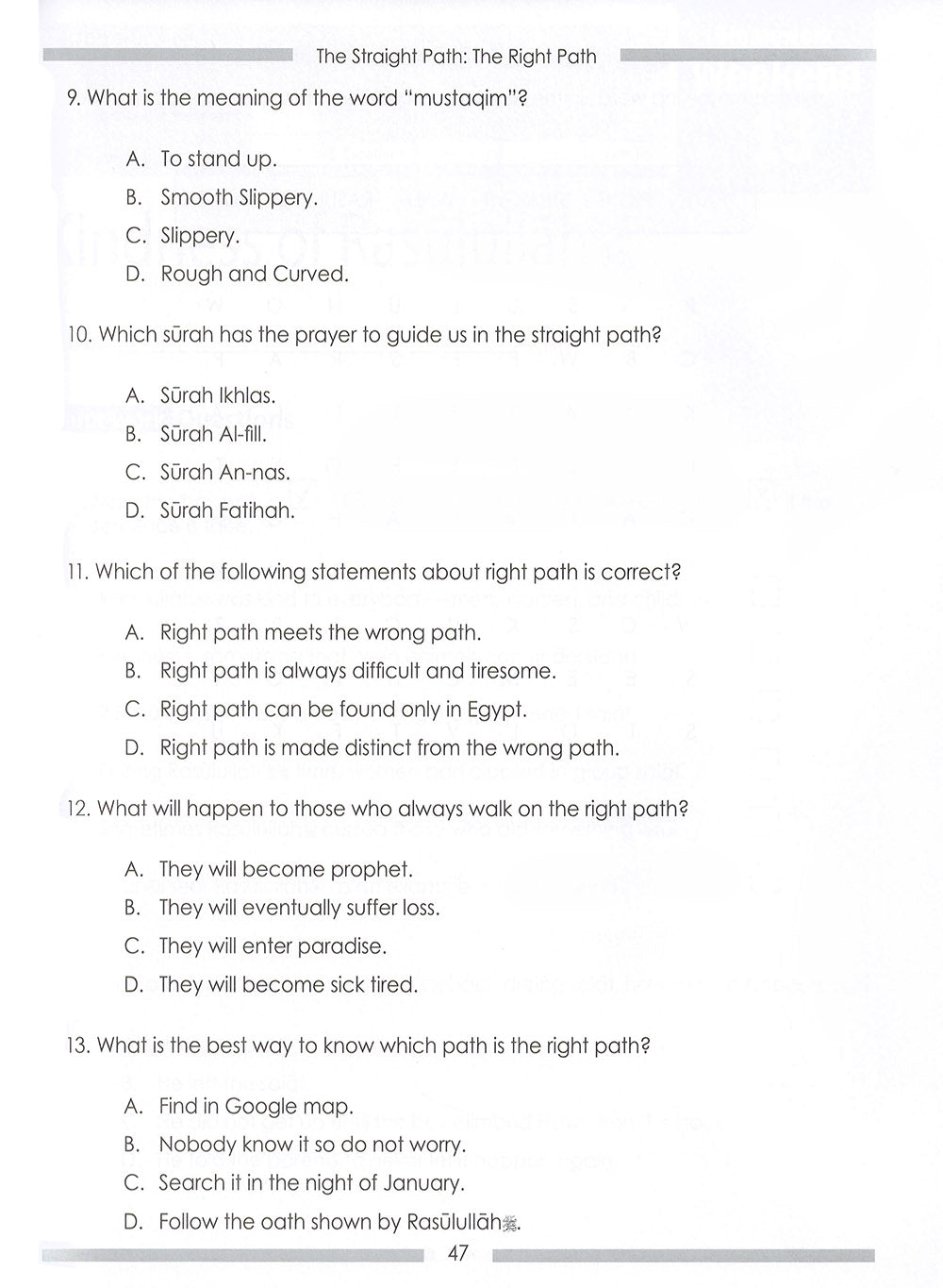 Weekend Learning Islamic Studies Workbook Level 3