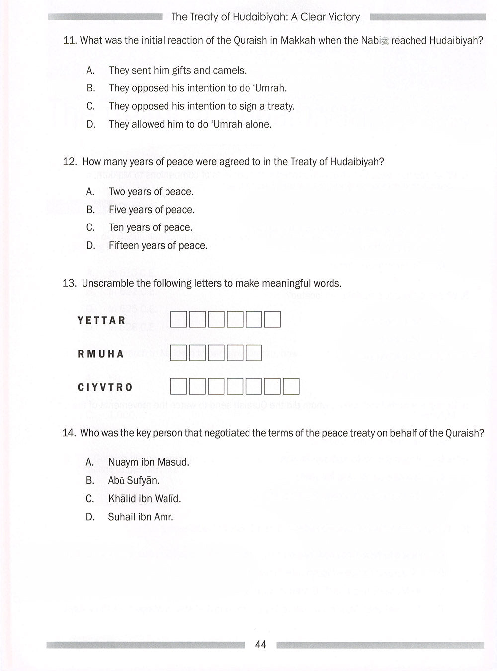 Weekend Learning Islamic Studies Workbook Level 5