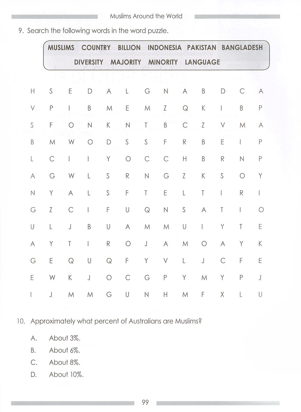 Weekend Learning Islamic Studies Workbook Level 6