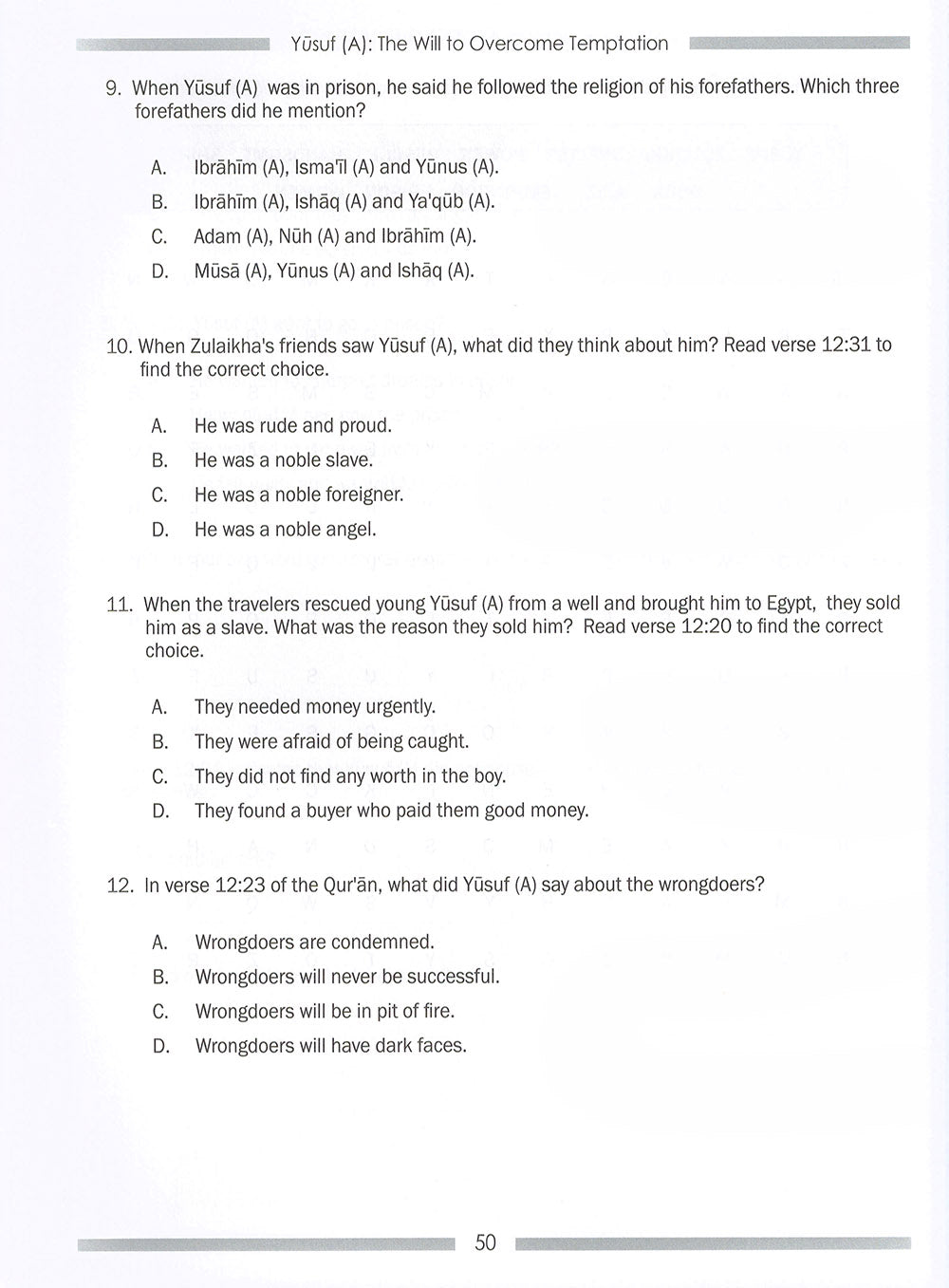 Weekend Learning Islamic Studies Workbook Level 7