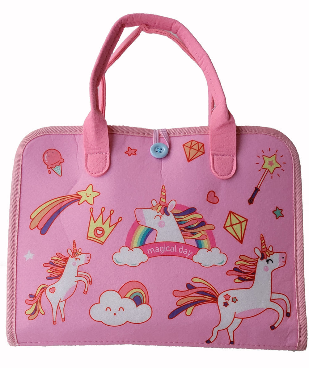 Montessori activity bag for hands-on screen-free play