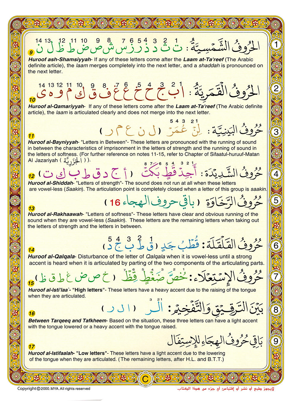 Noorani Qa'idah: Master Reading the Quran - Arabic & English (8.5x11 in) | القواعد النورانية