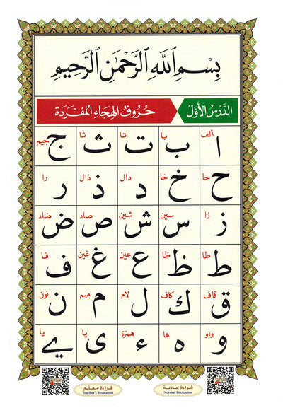 Al-Qaidah An-Nooraniah - Last Tenth of  AlQuran with Suarh Al-Faiha - QR - Arabic (6x8 in) | القاعدة النورانية