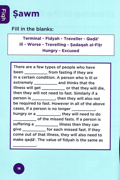 An Nasihah Islamic Curriculum Workbook Level 4
