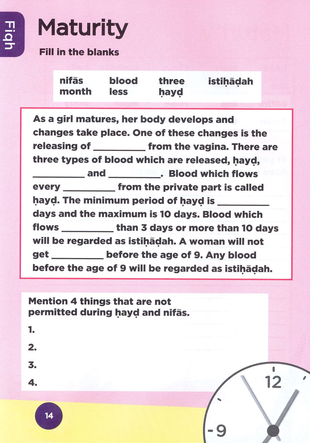 An Nasihah Islamic Curriculum Workbook Level 6 Girls