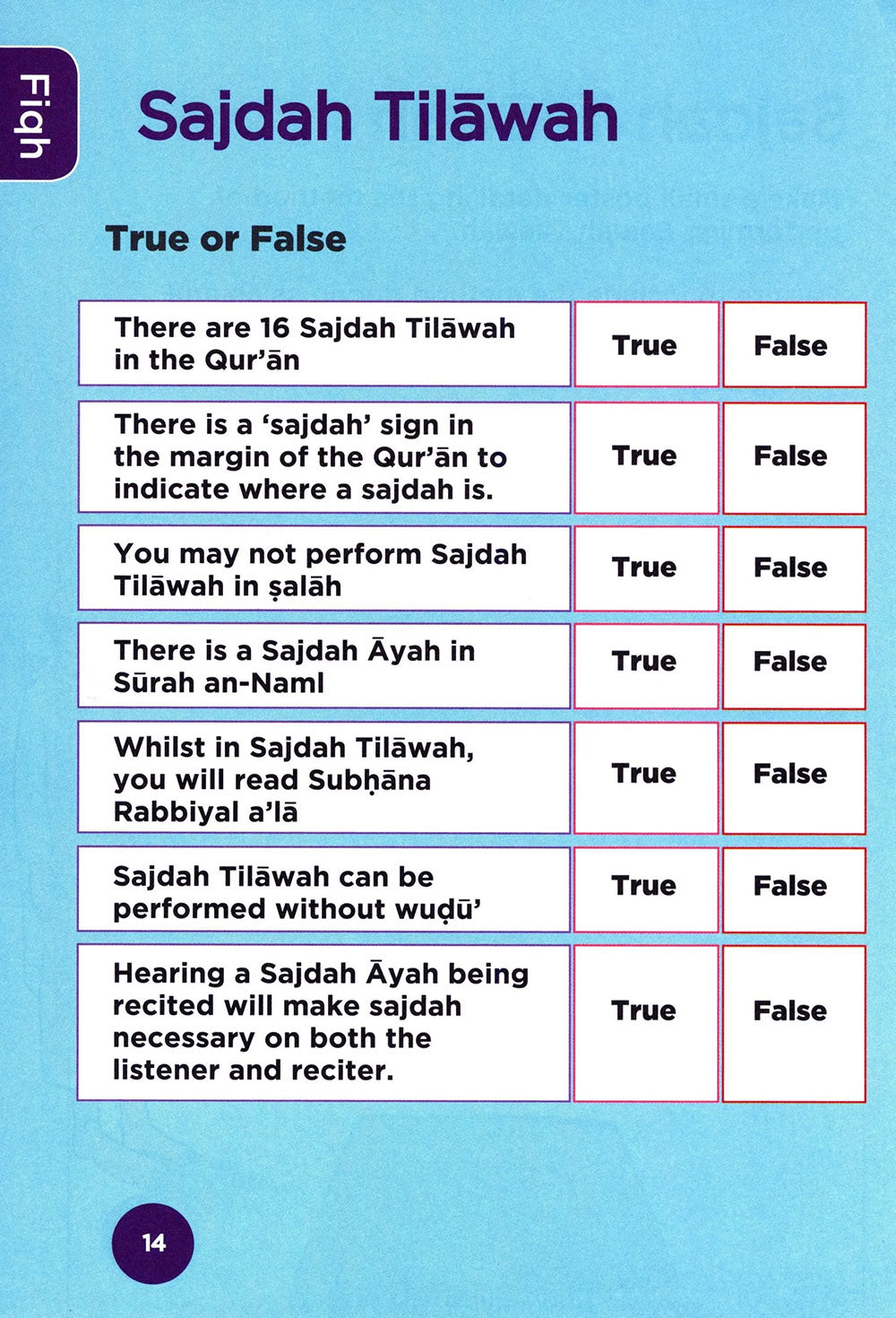 An Nasihah Islamic Curriculum Workbook Level 7