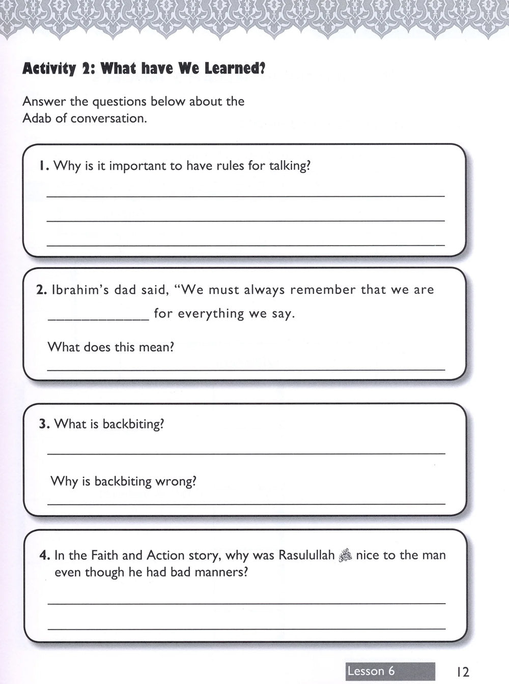 Iqra' Wise Workbook Level 3