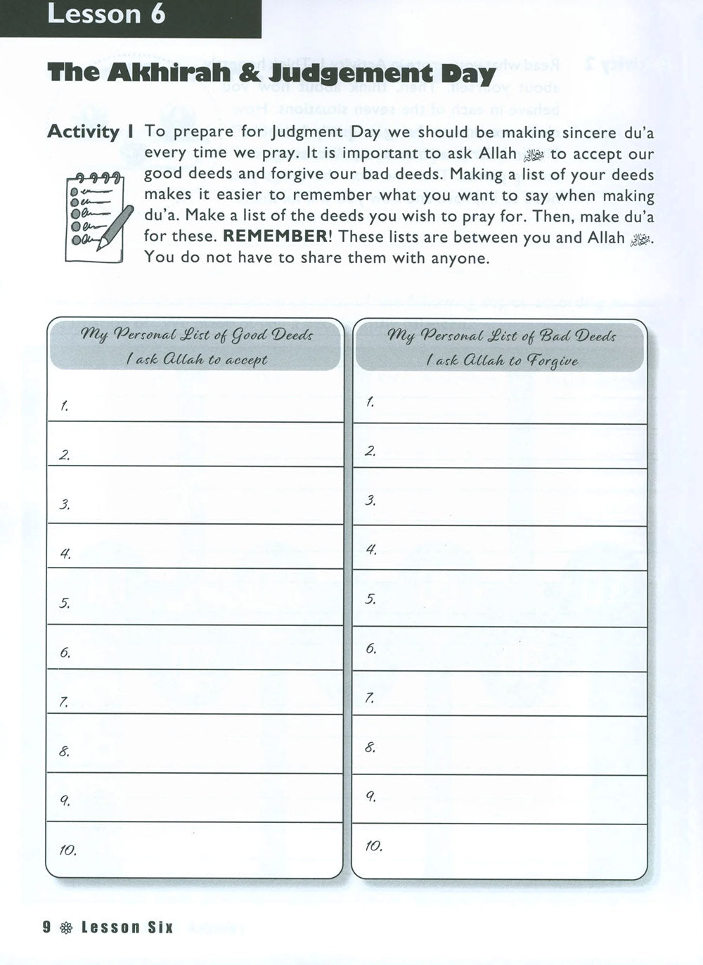 Iqra' Wise Workbook Level 6