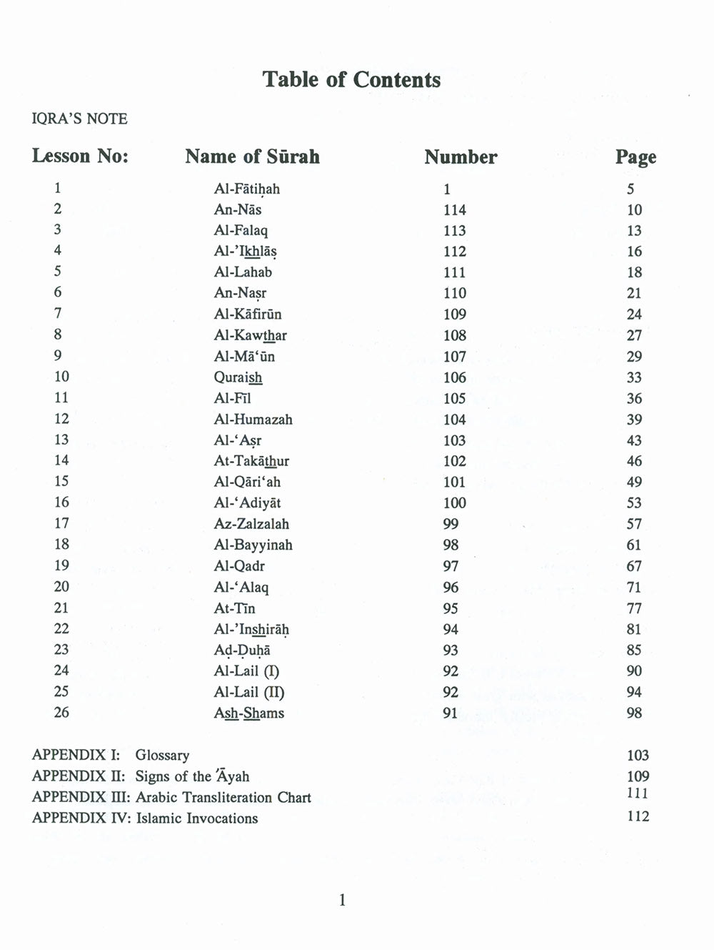 Juz' Amma: 30 For The Classroom Volume 1