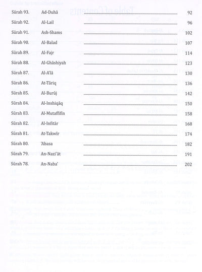 Juz' Amma - For School Students - With Transliteration - Weekend Learning