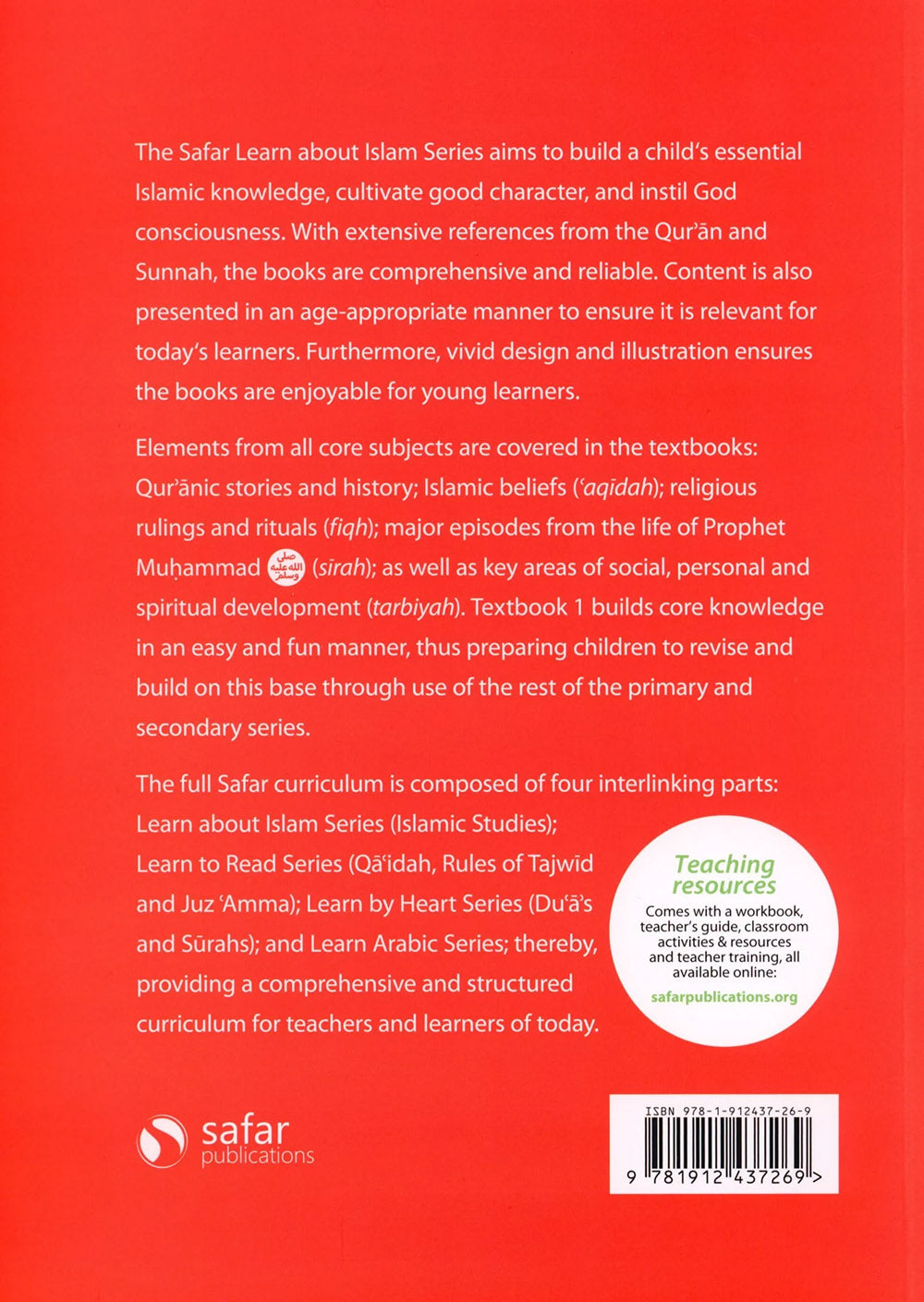 Safar Islamic Studies Textbook Level 1
