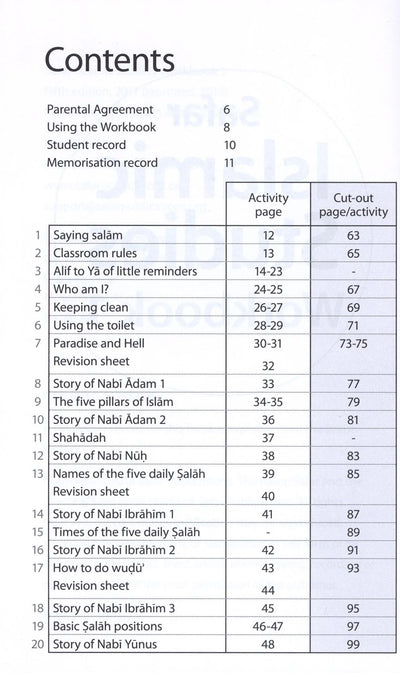 Safar Islamic Studies Workbook Level 1