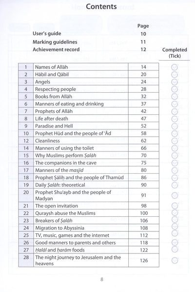 Safar Islamic Studies Workbook Level 2