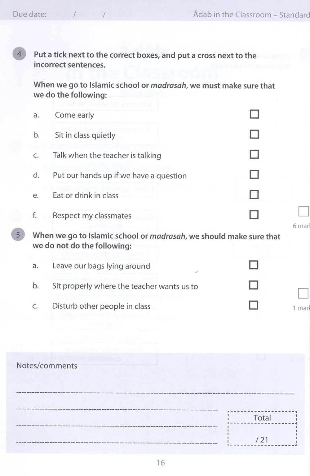 Safar Islamic Studies Workbook Level 2