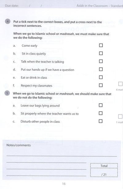 Safar Islamic Studies Workbook Level 2