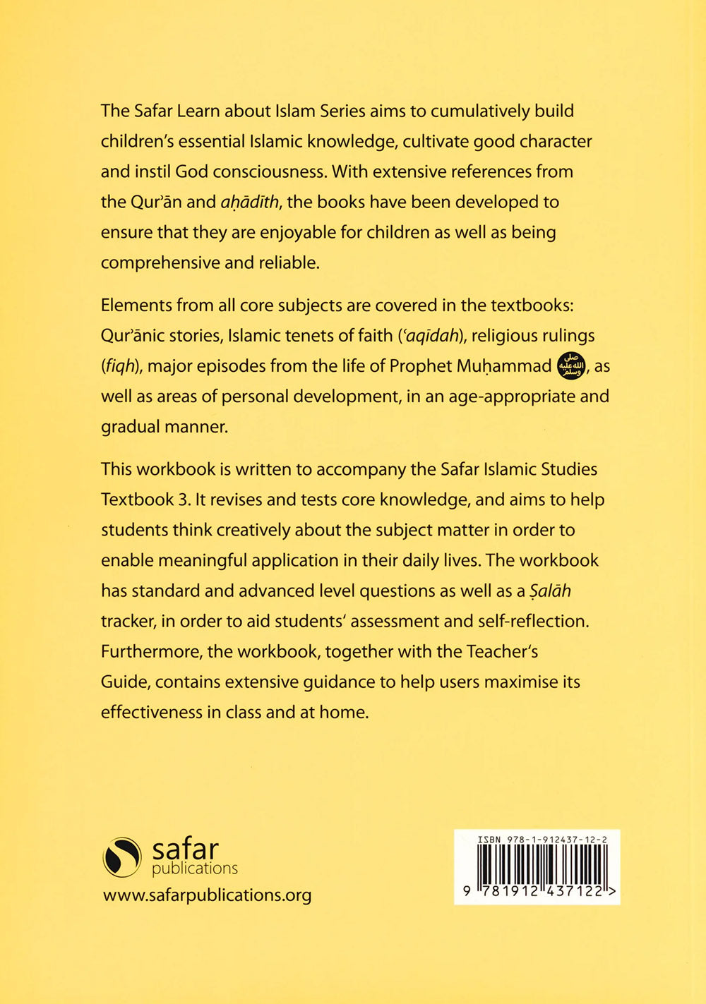 Safar Islamic Studies Workbook Level 3