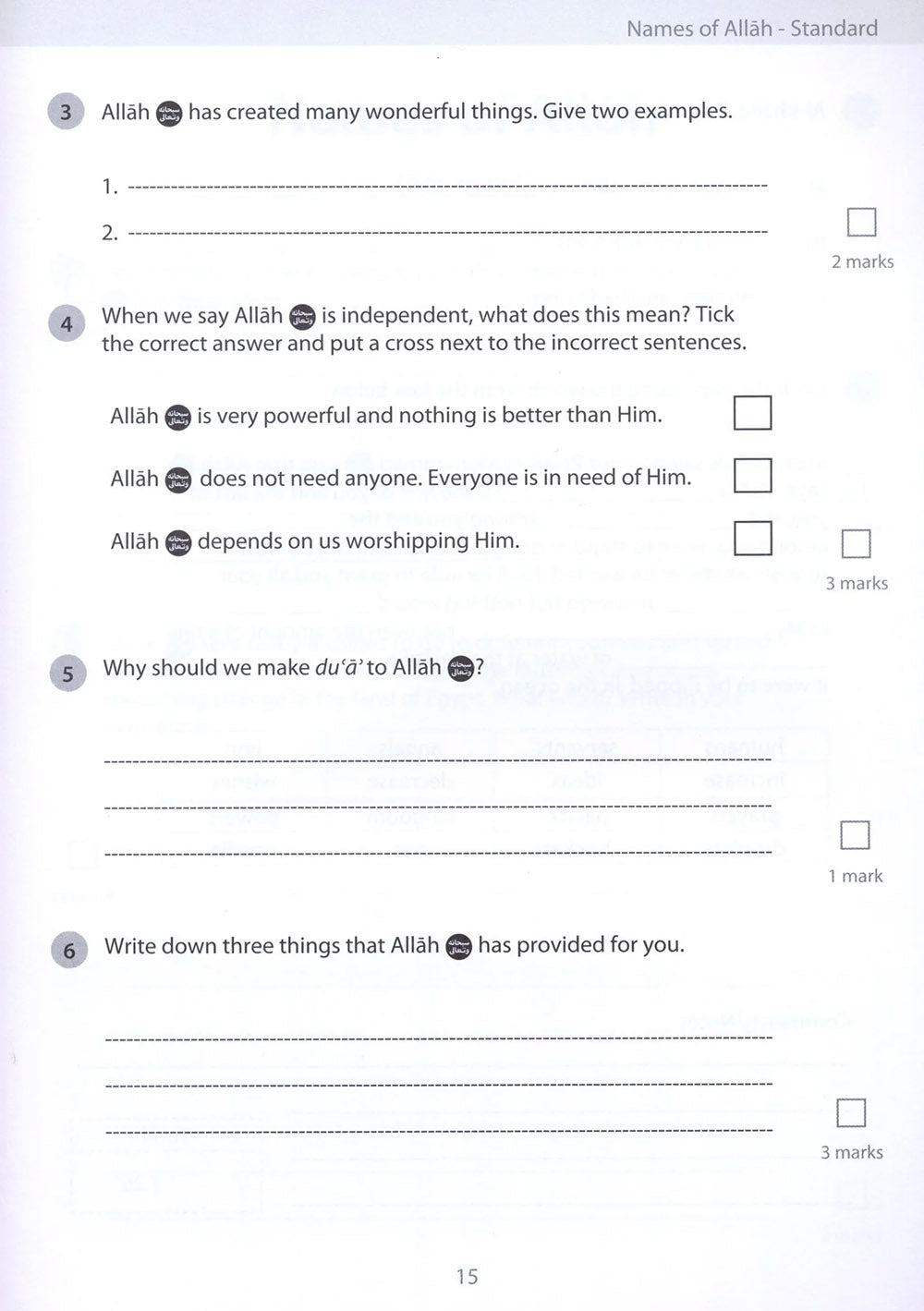 Safar Islamic Studies Workbook Level 3