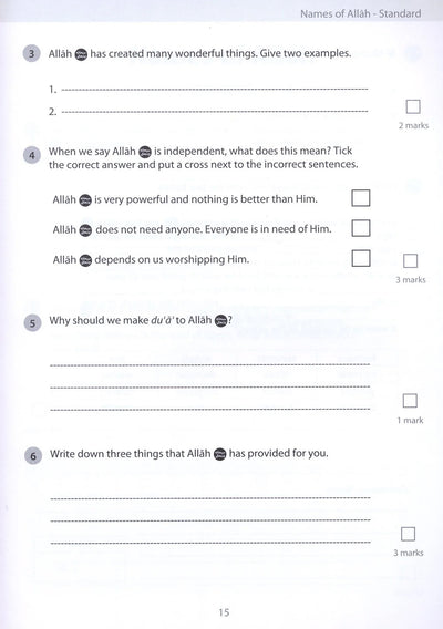 Safar Islamic Studies Workbook Level 3