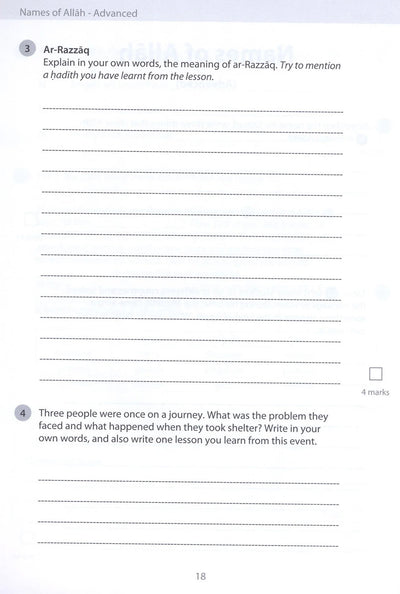 Safar Islamic Studies Workbook Level 3