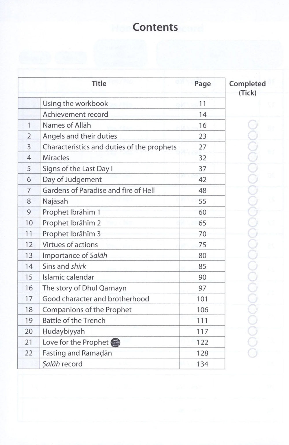 Safar Islamic Studies Workbook Level 4