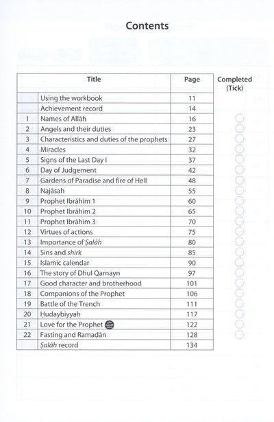 Safar Islamic Studies Workbook Level 4