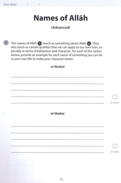 Safar Islamic Studies Workbook Level 4