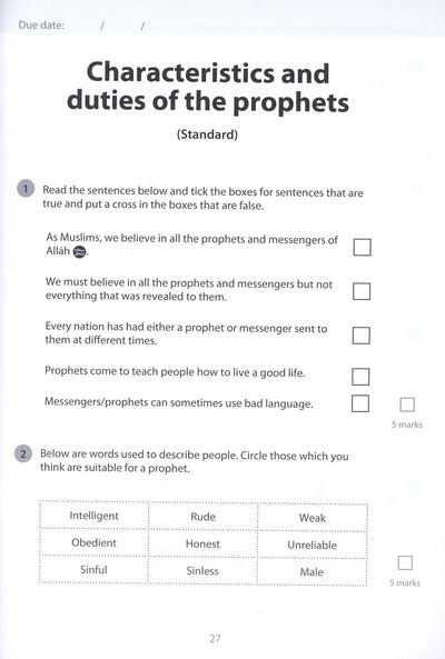 Safar Islamic Studies Workbook Level 4