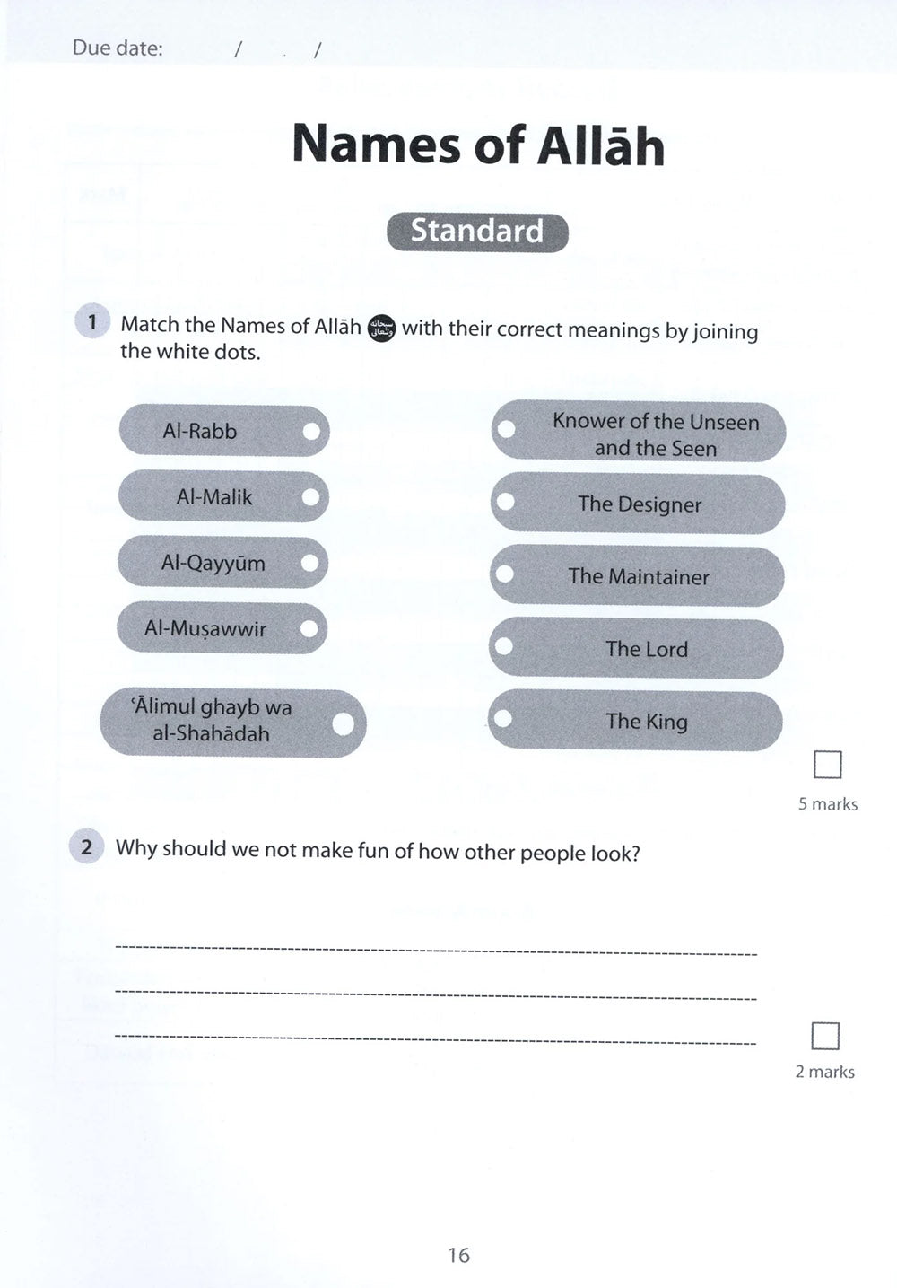 Safar Islamic Studies Workbook Level 5