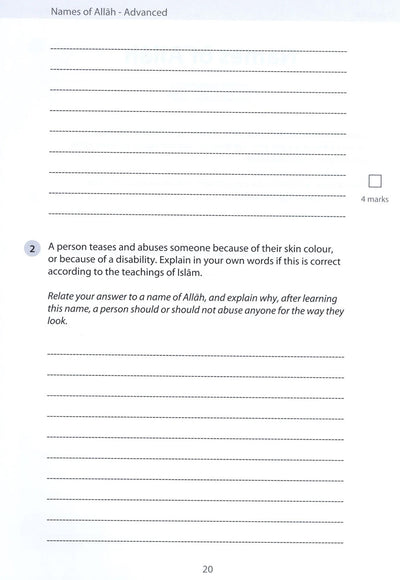 Safar Islamic Studies Workbook Level 5