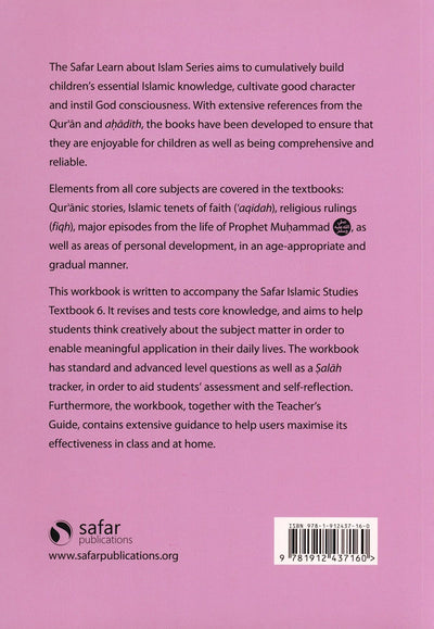 Safar Islamic Studies Workbook Level 6