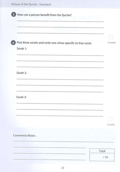 Safar Islamic Studies Workbook Level 6
