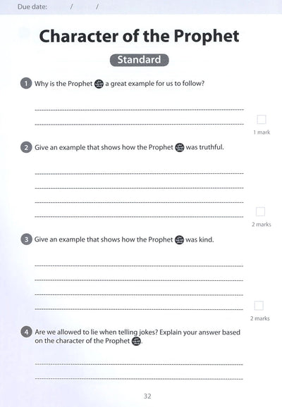 Safar Islamic Studies Workbook Level 6