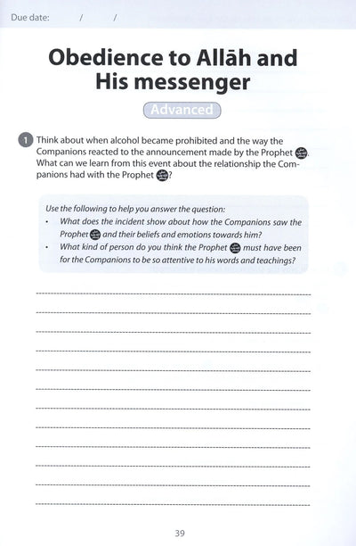 Safar Islamic Studies Workbook Level 6