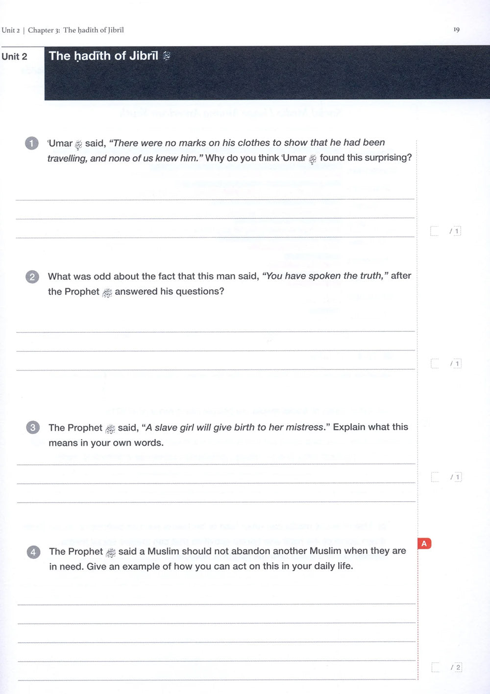 Safar Islamic Studies Workbook Level 7