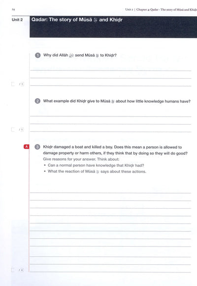 Safar Islamic Studies Workbook Level 7