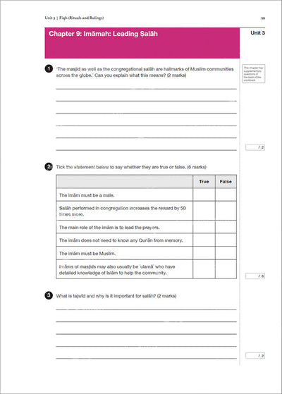 Safar Islamic Studies Workbook Level 8