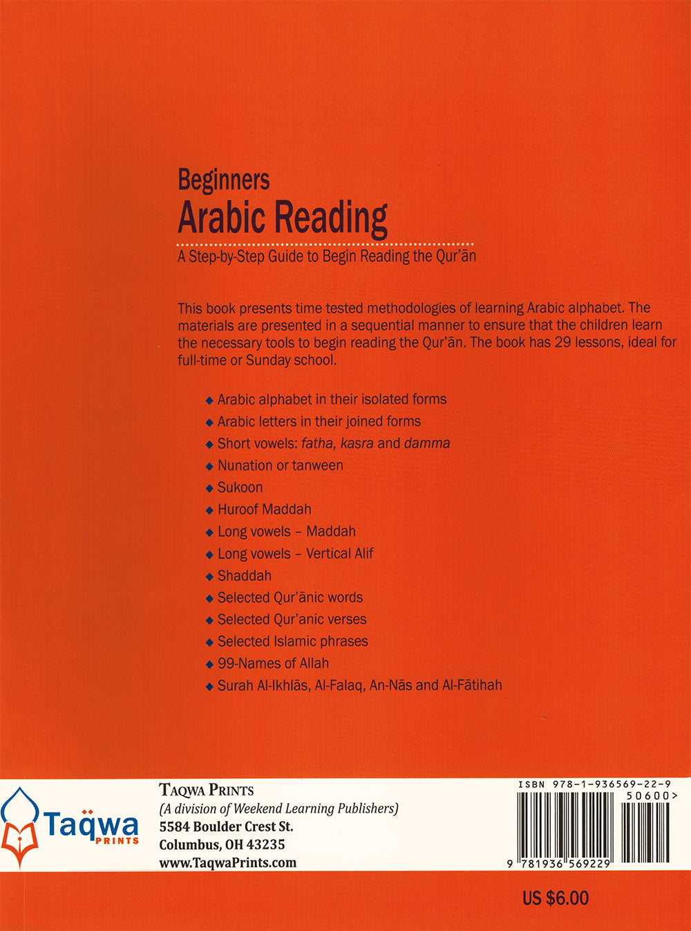 Weekend Learning Beginners Arabic Reading