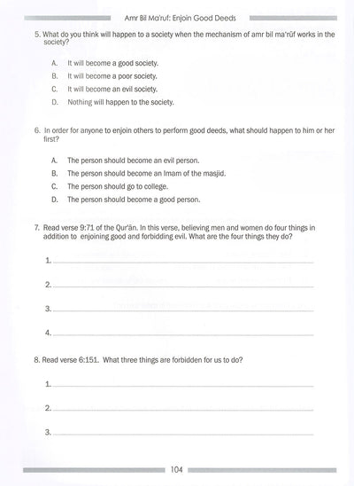 Weekend Learning Islamic Studies Workbook Level 7