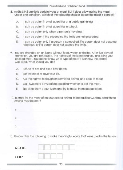 Weekend Learning Islamic Studies Workbook Level 8