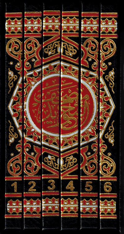 Tajweed Quran - 6 Parts in A Hardcover Case - Pocket Size (3.5x5 in) | مصحف التجويد 6 أجزاء