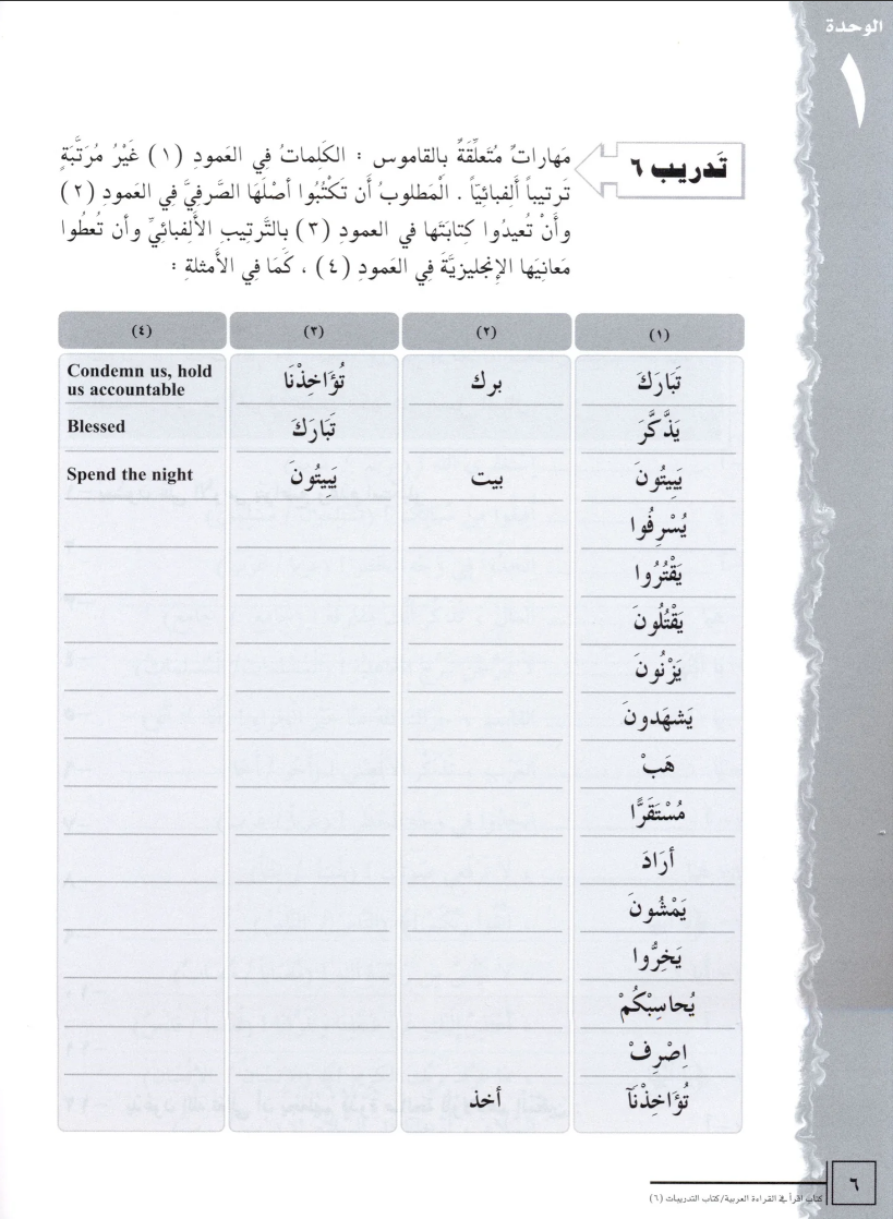 IQRA' Arabic Reader Workbook Level 6
